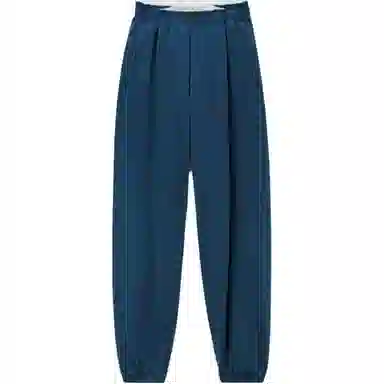 Alexander Wang SS25 Logo Pleated Knit Pants Navy