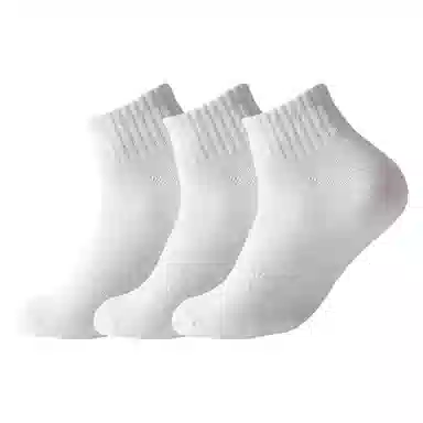 二三二三 纯色运动吸汗透气抗菌防臭袜亲肤舒适高弹抗起球百搭休闲袜薄款网眼短袜 男女同款 组合装