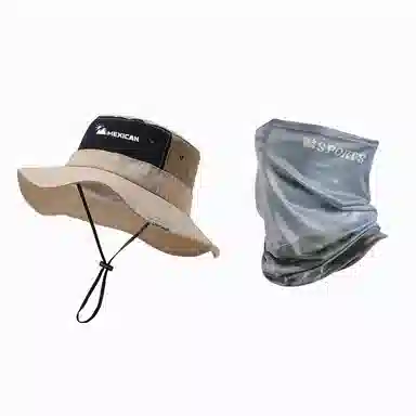 稻草人 夏季户外钓鱼徒步登山帽 遮阳防晒 简约百搭 撞色 聚酯纤维 渔夫帽 男女同款情侣款