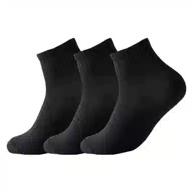 二三二三 纯色运动吸汗透气抗菌防臭袜亲肤舒适高弹抗起球百搭休闲袜薄款网眼短袜 男女同款 组合装