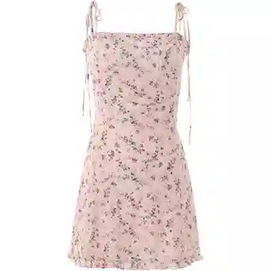 NOT YOUR ROSE SS24 Frill mini dress Pink