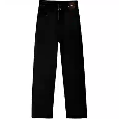 么宁 高腰直筒垂感窄版牛仔裤 男女同款