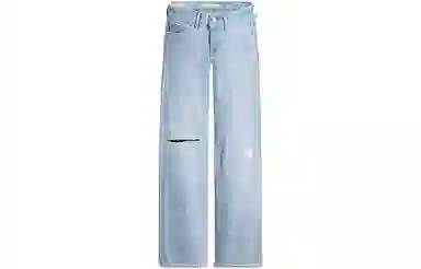 Levis Low Rise Straight Jeans Light Blue