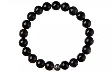 【六字箴言】 石头记 国朝复古新中式招财 时尚简约百搭串珠 转运珠时来运转 礼盒款 黑曜石 手串 男女同款情侣款