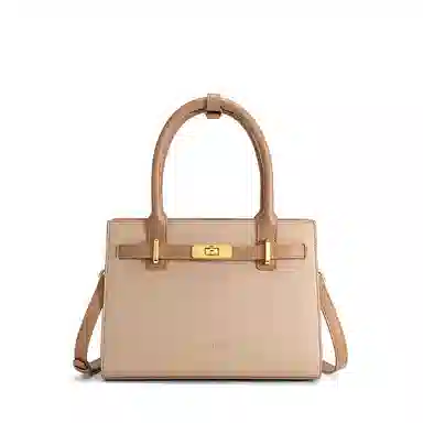 CLEVER& KETCH Casual Colorblock PU Shoulder Bag Khaki