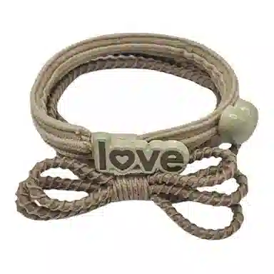 简应舒 英文字母多层 树脂 发圈 男女同款情侣款