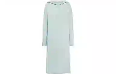 美洋 纯色连帽长袖连衣裙