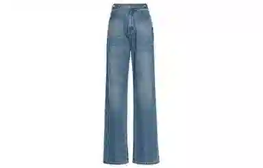 美洋 高腰直筒牛仔裤 女款 牛仔蓝