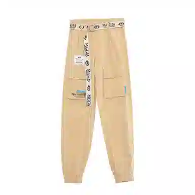 木果果木 宽松束脚拼接设计感工装裤 女款