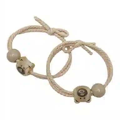 简应舒 小熊串珠 树脂 发圈 男女同款情侣款