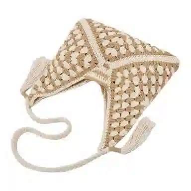 老人头 轻便出行小众百搭通勤托特腋下包 织物 单肩包 女款 米色/黑白色