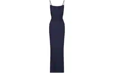 SKIMS Soft Lounge Long Slip Dress Navy