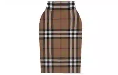 Burberry SS21 Jacquard Skirt Brown