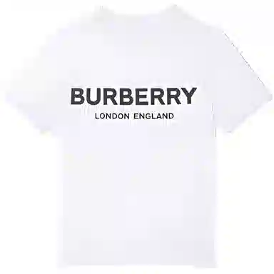 Burberry Logo Print T-Shirt Kids White