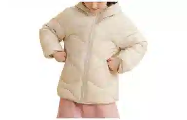 鸭鸭 童装 纯色连帽轻薄短款羽绒服 儿童款