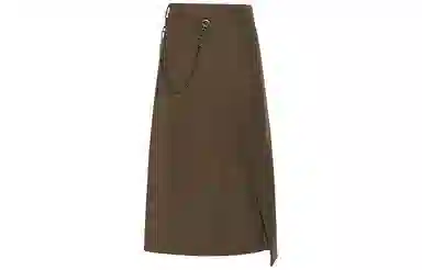 Meiyang Asymmetrical A-Line Skirt Walnut