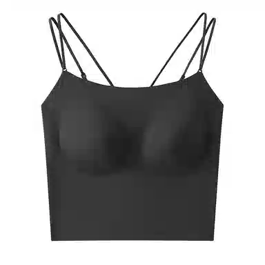 曼妮芬 可外穿美背免穿自带杯简约纯色裸感吊带 女款