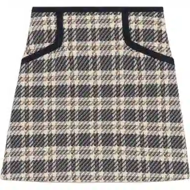 Sandro Plaid Skirt