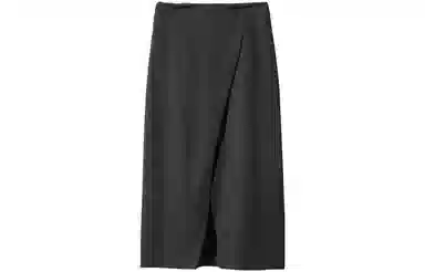 【dme】 纯色半身休闲长裙 黑色