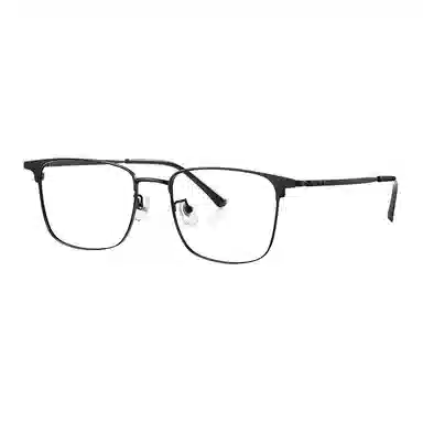 【可配度数】 苍木优品 时尚商务半框防蓝光近视眼镜专业配散光防蓝光超轻纯钛眼睛架 合金β钛 方形 光学镜架 男女同款情侣款