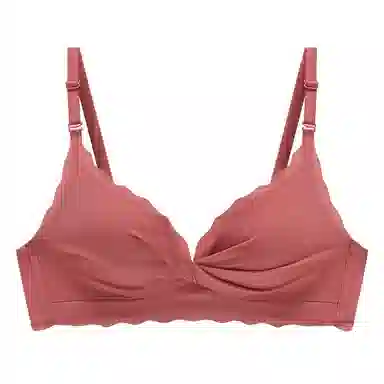 欧迪芬 冰丝亲肤侧收副乳薄款甜美褶皱文胸 女款