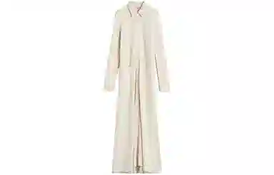 TOTEME SS24 Soft Long Sleeve Dress Beige