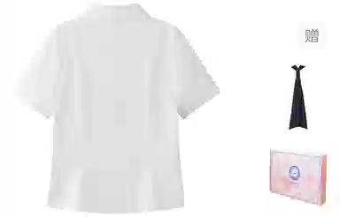 东鲸岁时记 学院风慵懒感日常通勤短袖衬衫制服 女款 短袖衬衣 买赠领带