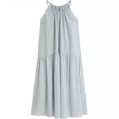 茵曼 宽松简约通勤无袖连衣裙 女款