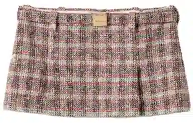 Miu Miu SS23 Plaid Skirt Red
