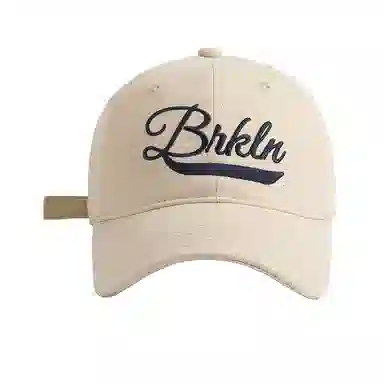 艾佳微 时尚美式复古潮牌字母刺绣宽檐大头围显白显脸小休闲百搭防晒遮脸 棉 鸭舌帽 男女同款情侣款