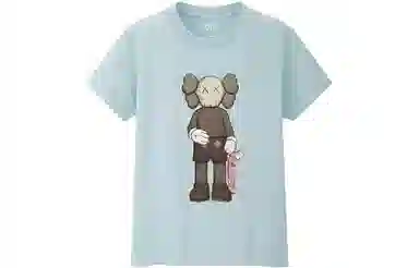 UNIQLO KAWS Logo T-Shirt Kids Blue