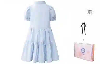 东鲸岁时记 学院风海军领宽松短袖连衣裙 女款