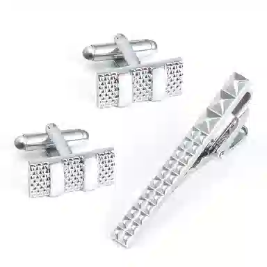 山一丸 网格套装 法式 铜 袖扣 男款