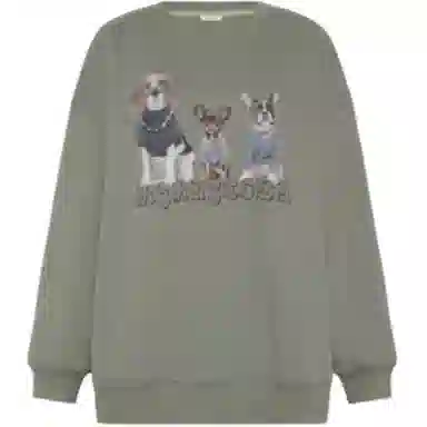 美洋 加绒保暖可拆卸链条字母/数字/文字常规卫衣 女款