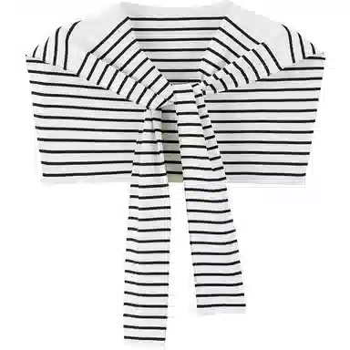 太平鸟 条纹针织披肩搭肩时髦无袖连衣裙 女款