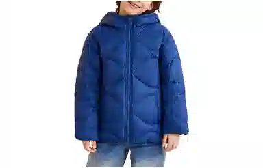 鸭鸭 童装 纯色连帽轻薄短款羽绒服 儿童款