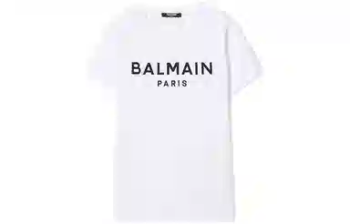 Balmain Kids FW22 White Logo T-Shirt