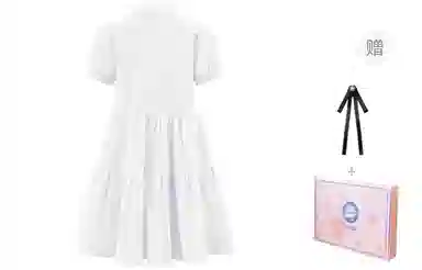 东鲸岁时记 学院风海军领宽松短袖连衣裙 女款