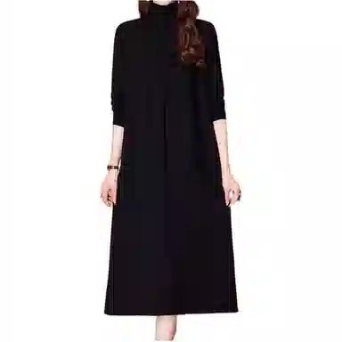 恒源祥 纯色休闲简约长袖连衣裙 女款