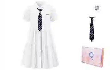 东鲸岁时记 学院风海军领宽松短袖连衣裙 女款