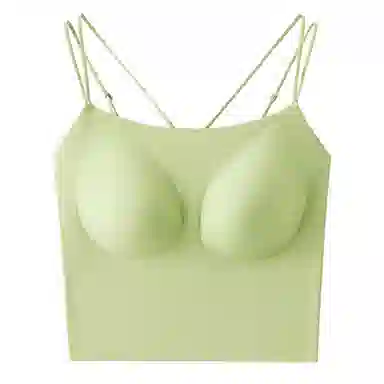 曼妮芬 可外穿美背免穿自带杯简约纯色裸感吊带 女款