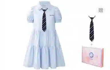 东鲸岁时记 学院风海军领宽松短袖连衣裙 女款