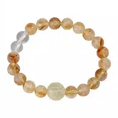 遇点 时尚气质 #好运新中式国潮精致小众回纹珠梦幻气质优雅手饰品 精美礼盒天然 黄水晶 手串 女款