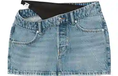 alexander wang SS23 Asymmetric Denim Bikini Set Navy