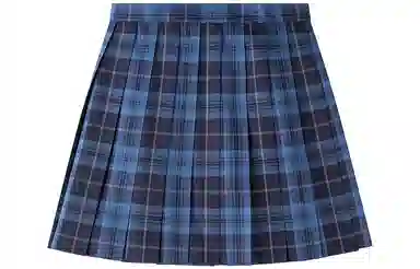 东鲸岁时记 日系复古制服格纹短款百搭学生百褶鲸落半身裙
