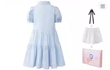 东鲸岁时记 学院风海军领宽松短袖连衣裙 女款
