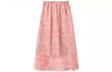 【dme】 碎花中腰休闲长裙 浅桃粉