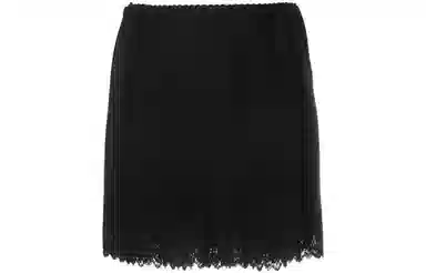 Alexander Wang FW22 Distressed Mini Skirt Black