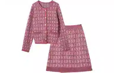 【dme】 小香风经典裙装套装 女款 瑰丽红