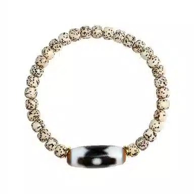 木盛缘 【万事皆通达】【精工设计】新中式国潮复古个性潮流纳福高油高密佛珠天珠路路通文玩#好运 星月菩提 手串 男女同款情侣款